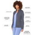 thumbnail image 4 of Urbane Performance Tailored Fit Stretch 3-Pkt Fleece Scrub Jacket for Women 9872, 4 of 8
