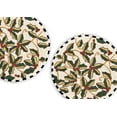 thumbnail image 2 of Set of 4 Cherry And Leaves Design placemats, Beaded Tablemats, Christmas Tableware 13X36 Inch, 2 of 10