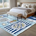 thumbnail image 4 of Summer Ocean Area Rugs 5'x7', Washable Small Throw Rugs for Laundry Room Playroom, Blue Coastal Fish Food Wine Crab Sailboat Indoor Outdoor Rug Non-Slip Low Pile Carpet Runner Reversible Floor Mats, 4 of 8