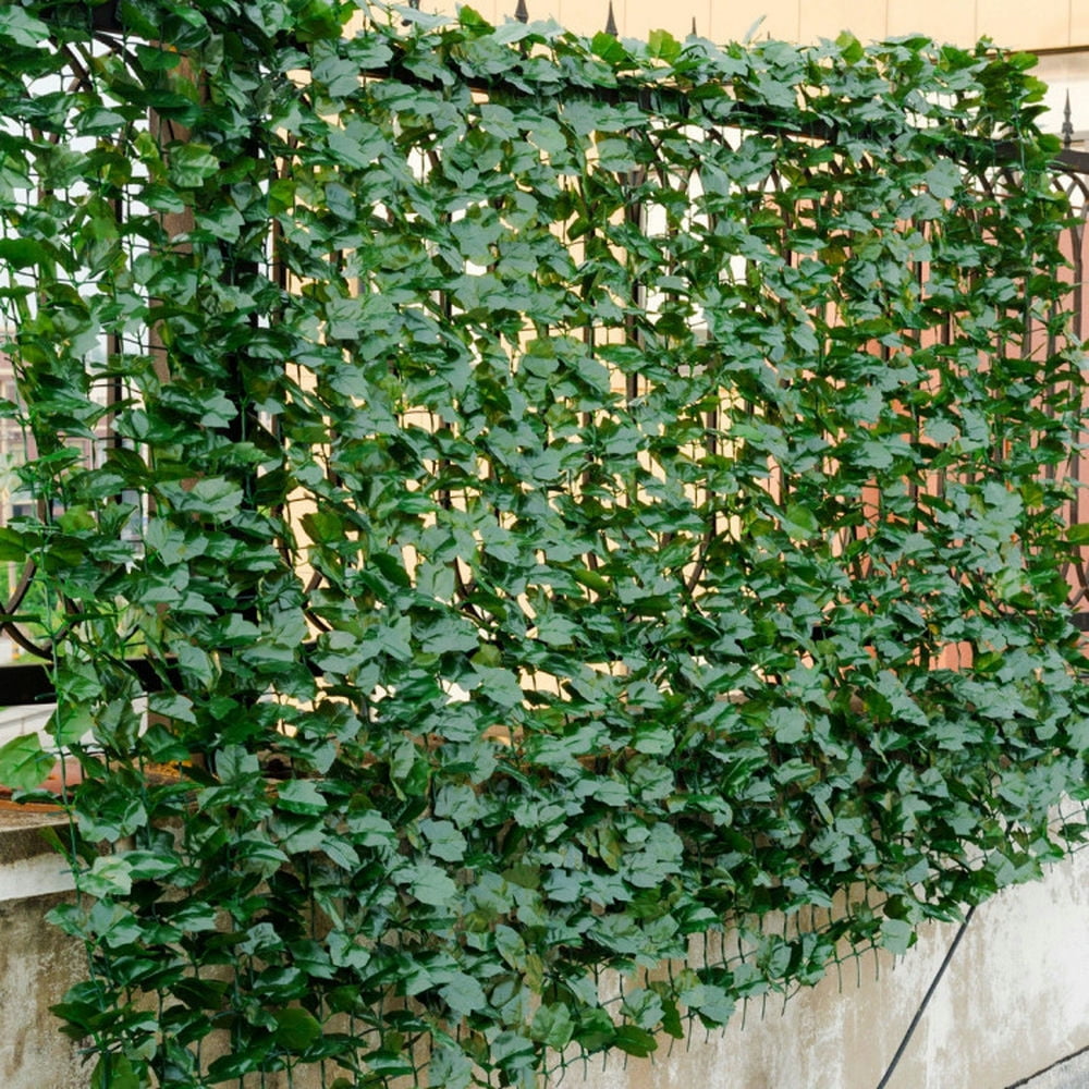 Spaco 40 x 95 inch Faux Ivy Leaf Decorative Privacy Fence, Privacy Fence with Tightly Attached Leaves, Simulated Green Vine Privacy Fence for Indoor and Outdoor, Green