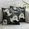 thumbnail image 3 of nygtbtfer Halloween Pillow Covers Ghosts Pillowcase Spooky Holiday Farmhouse Throw Pillows Indoor Outdoor Couch Cushion Case for Home Sofa Decor White, 3 of 7
