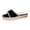 Black, variant on Women's Boho Espadrilles Platform Beach Slides Sandals 2026 Summer Casual Ethnic Retro Stitching Suede Open Toe Chunky Footbed Slip on Dress Slippers for Woman Black Size 9