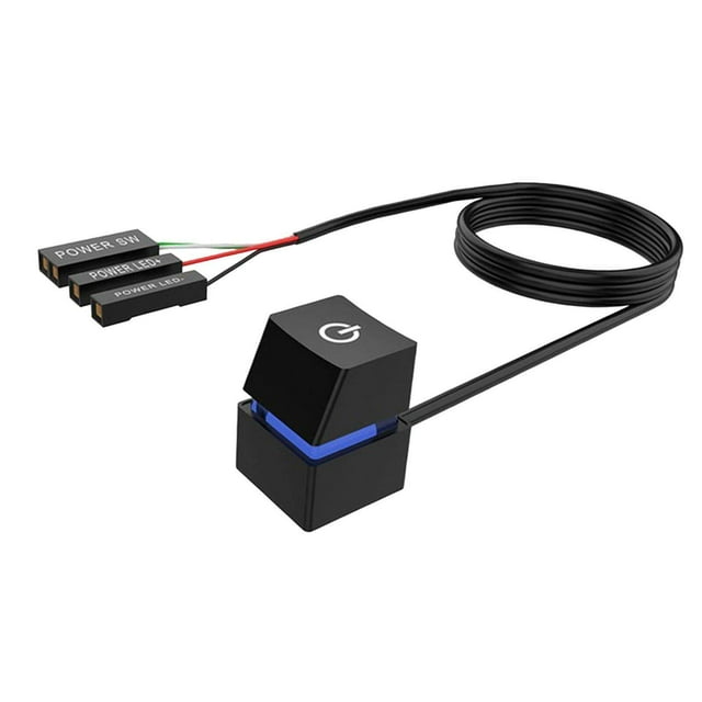 facefd Remote Switches with Cables PC Motherboard Power Button for Desktop Computer B