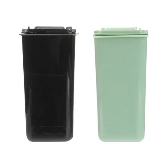 Eease Cabilock 2pcs Mini Desktop Garbage Pails with Lid for Home and Office