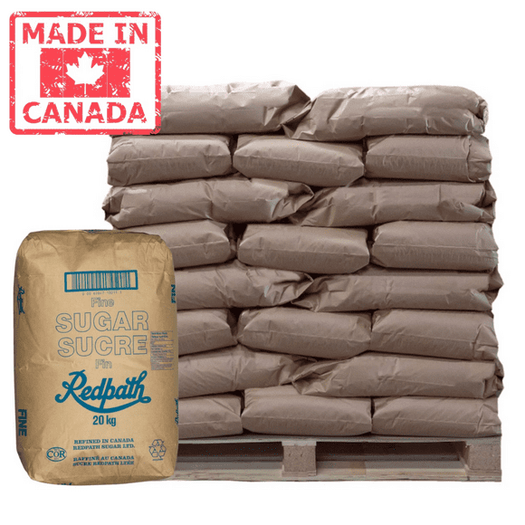 Redpath Fine Granulated Sugar Bulk Food Service- 20kg (63 BAGS/PALLET)