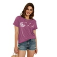 thumbnail image 2 of Dandelion Print Women's T Shirts Cute Graphic Tees Short Sleeve Summer Cotton Tops, 2 of 6