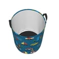 thumbnail image 5 of Uemuo Transportations with Buildings Pattern Circular Laundry Hamper Basket with handles,Collapsible laundry basket,Large capacity laundry hamper,Laundry Organizer-, 5 of 8