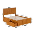 thumbnail image 6 of Solid Wood Platform Bed with FootboardStorage Drawers - Full Size Bed Frame, 6 of 6