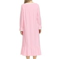 thumbnail image 4 of IROINNID Maxi Dress for Women Long Sleeve Dress Square-Neck Mid-Calf Leisure House Wear ,Pink, 4 of 4