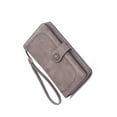 thumbnail image 1 of Cartera de Mujer Sonducket de cuero PU Gran Capacidad Plegable Tarjetero Gris, 1 of 6