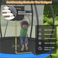 thumbnail image 5 of Leumius 8FT Trampoline for Kids,Outdoor Round Trampoline with Basketball Hoop and Safety Enclosure Net,Ladder,Easy Assembly,Blue, 5 of 11