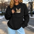 thumbnail image 2 of womens Hoodie with Dog Pouch Oversized Pet Hoodies Lightweight Hooded Sweatshirt for Puppy Dogs Holder Cat Hoodie,Black M, 2 of 3