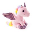 thumbnail image 1 of Unicornio cosido con forma de animal de peluche, 20 cm, con colores del arcoíris, 1 of 6
