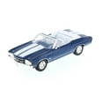 thumbnail image 2 of Diecast Car & Display Case Package - 1971 Chevy Chevelle SS454 Convertible, Blue - Welly 22089 - 1/24 Scale Diecast Model Toy Car w/Display Case, 2 of 3