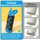 thumbnail image 5 of Botella de agua Fimibuke Kids con aislamiento, 530 ml, acero inoxidable, paquete de 2, 5 of 7