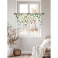 thumbnail image 2 of Green Summer Eucalyptus Leaves Sheer Curtains 45 Inch Length 2 Panels Set, Spring Botanical Watercolor Voile Window Treatment Rod Pocket Small Kitchen Curtains Drapes for Bedroom 52"x45"x2, 2 of 7