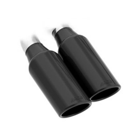 Borla 140618BC S-Type Cat-Back Exhaust System; 3in. Into Muffler Dual 2.25 in. Out; Incl. Connecting Pipe/Muffler/Hardware/4 in. Dual Round Rolled Angle Cut Black Chrome Tip; Truck Side Exit;