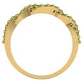 thumbnail image 5 of 0.495 ctw Wedding Band for Women - 18K yellow Gold Natural Peridot Stackable Eternity Ring, 5 of 6