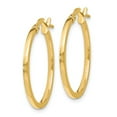 thumbnail image 2 of Leslie's Real 14kt Yellow Gold Polished Hoop Earrings; for Adults and Teens; for Women and Men, 2 of 3