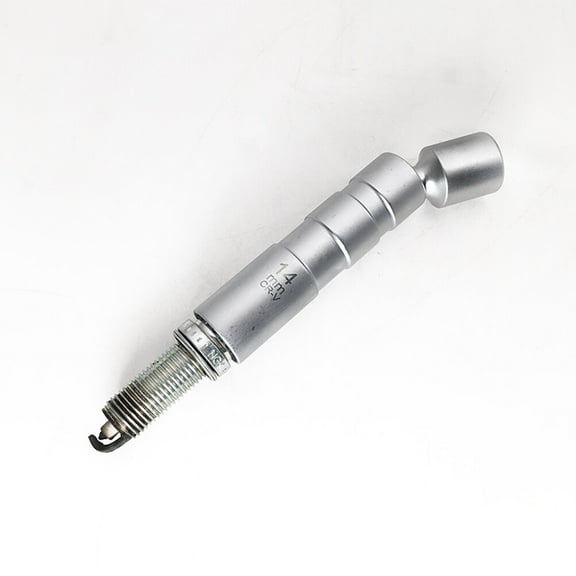 Worgeous Magnetic 12 Angle Spark Plug Sleeve for Car with 14mm 3/8 Drive Suitable for Spark Plugs Removal Tool Socket Silver carbon steel