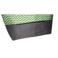 thumbnail image 4 of XL Beach Tote Chevron Print Weekender Bag with Mesh Webbed Handles and Outer Zippered PocketCan Be Personalized Blank, Lime Green, 4 of 4
