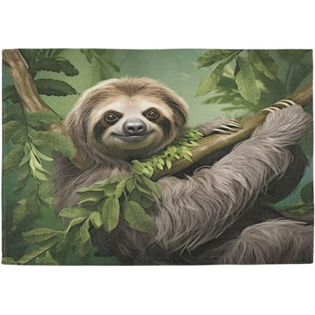 

Tangkunup Sloth Hangs on Tree Place Mats for Dining Table Mat Heat-Resistant Washable Placemat for Home Party Decor 12 x 18 6 Pack