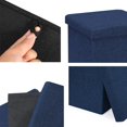 thumbnail image 6 of Collapsible Storage Ottoman Foot Rest, Navy, 6 of 6