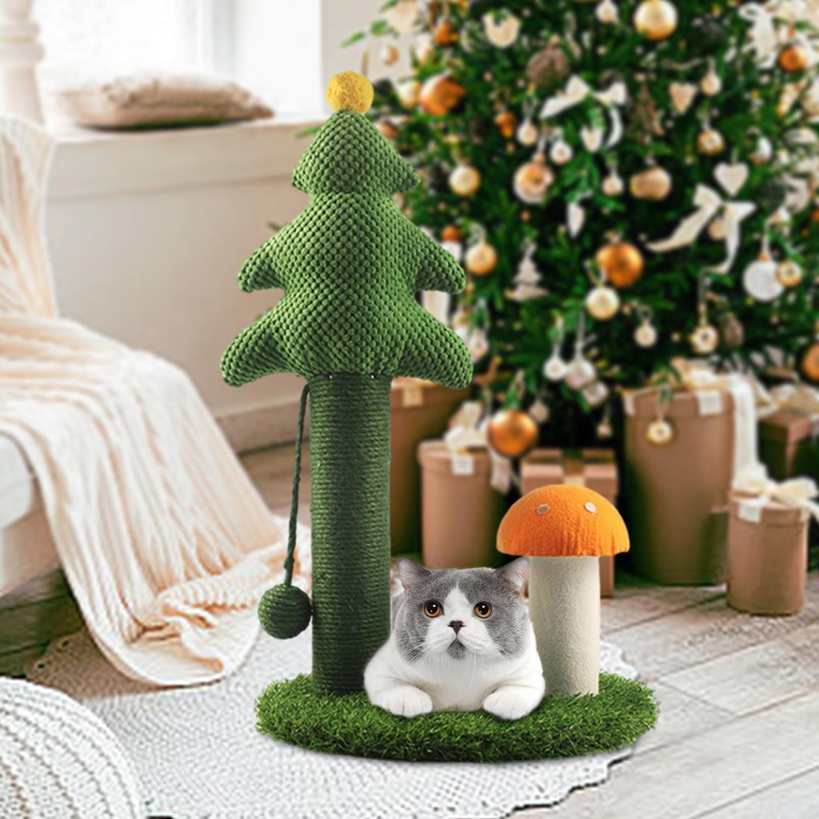 Bvdfgk Cat Scratching Post Christmas Theme Activity Interactive Indoor Outdoor Ornament