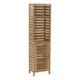 thumbnail image 1 of Linon Bracken Tour Robuste en Bambou Massif à Six Tablettes avec Porte, Brun Naturel, 1 of 12
