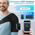 thumbnail image 4 of ROMYSE Wireless APP-Controlled Heated Shoulder Massager,App Control Detachable Controller Heating Shoulder Wrap with LCD Touchscreen,7 Heat Levels,3 Vibration Modes,Timer,Rechargeable 5000mAh Battery, 4 of 16