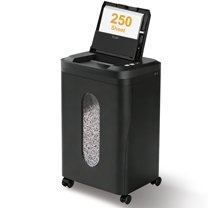 Acpouw 250-Sheet Auto Feed Micro-Cut Paper Shredder, P-5 Security, 8-Sheet Manual, 60-Min Run Time, 8.72 Gallon Bin, <60dB Quiet Heavy-Duty Office Shredder