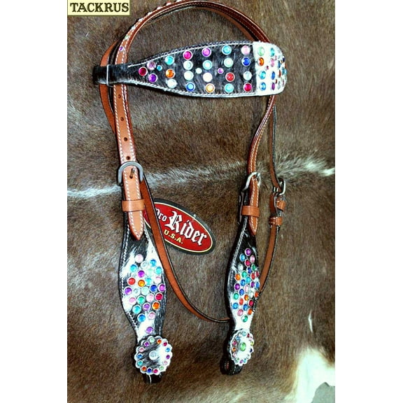 Horse Show Bridle Western Leather Rodeo Headstall  8839H