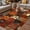 Orange Red, variant on Boho Vintage Outdoor Rug for Patio/Deck/Porch, Non-Slip Large Area Rug 6 x 9 Ft, Brown Ethnic Middle Century Geometric Indoor Outdoor Rugs Washable Area Rugs, Reversible Camping Rug Carpet Runner