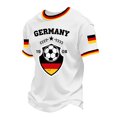 thumbnail image 6 of Soccer Cup 2026 Jersey for Men, Crew Neck Short Sleeve Deutschland Shield Graphic Tee with Honeycomb Mesh Texture - Lightweight Performance Top for Match Day & Gym White M, 6 of 7