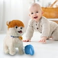 thumbnail image 6 of Interactive Motorized Plush Corgi Robot Dog - Leash-Controlled Walking Toy with Tongue-Out & Head-Pat Reactions, 8 Music Tracks for Toddlers, 6 of 7