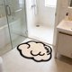 thumbnail image 5 of Yhmxh Alfombrillas de baño para baño Alfombra de baño Alfombra de cachemira sintética de forma irregular de 23,6 x 15,7 pulgadas Decoración del baño, 5 of 5