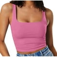 thumbnail image 2 of Lovskoo Women's Basic Scoop Neck Tank Tops Cami Tank Summer Sleeveless Tops Pink, 2 of 7