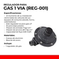 thumbnail image 2 of REGULADOR DE GAS PROGAS 1 VIA 1/4' A 3/8' REG-001, 2 of 7