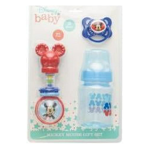 Mickey Mouse Bottle Gift Set with Pacifier and Rattle