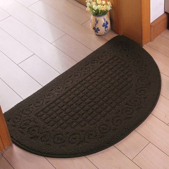 Nvzi-a Bathroom Rug Mat, Non-Slip Plush Shaggy Bath Carpet, Machine Wash Dry, Bath Mats for Bathroom Floor, Tub and Shower, Bathroom Runner BathMatAccessories Decor, Dark Brown,16*24inch