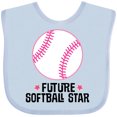 thumbnail image 3 of Inktastic Future Softball Star Sports Girls Baby Bib, 3 of 4