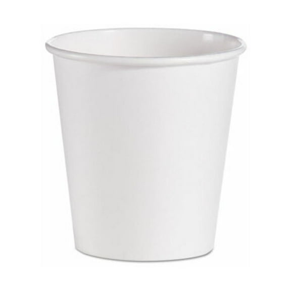 SOLO Single-sided Poly Paper Hot Cups, 10 Oz, White, 1,000/carton
