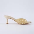 thumbnail image 4 of Cushionaire Naty Jelly Kitten Heels for Women, Chic Slip-On Mule Design with Modern Open Square Toe Womens Heels, 4 of 19