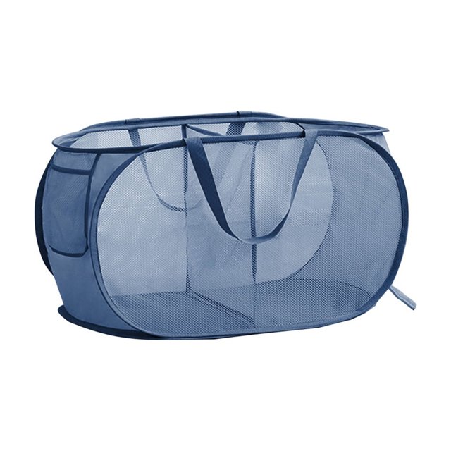 Rbaofujie Closet Storage Bins Laundry Basket Bag with Handles Portable Laundry Basket Mesh Laundry Hamper Basket Folding Dirty Clothes Sundries Storage Bag Car Storage