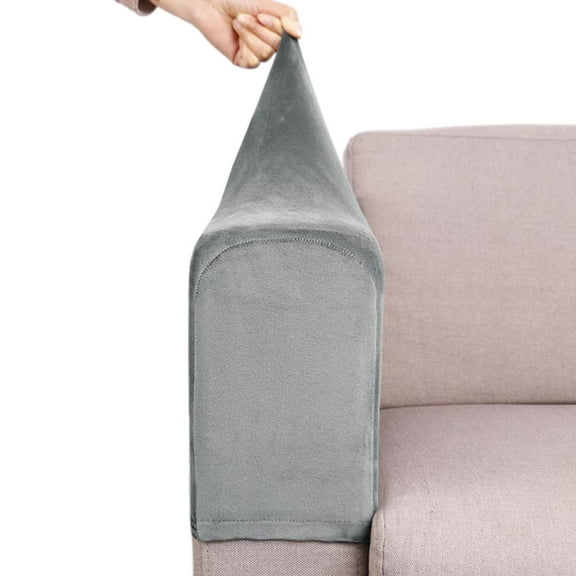 Chair Arm Protectors Stretch Armchair Slipcover Protector Elastic Washable, for Recliner Sofa Anti-Slip Soft Washable Sofa Arm Covers Protector (Light grey)