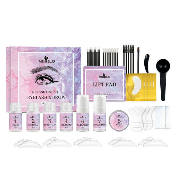 Honganda Lash Brow Lift Tint Kit Eyelash Perm Kit and Brow Lamination Kit Lash Curling Lifting Tools for Salon Beginner