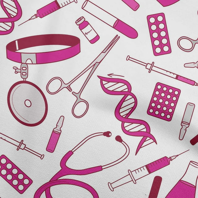 oneOone Cotton Flex Pink Fabric Tool Sewing Craft Projects Fabric Prints By Yard 40 Inch Wide