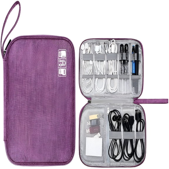 AOMRCOL Electronics Organizer Travel,Travel Cord Organizer Case,Compact Electronics Accessories Bag for Cable,Cord,Charger,Phone