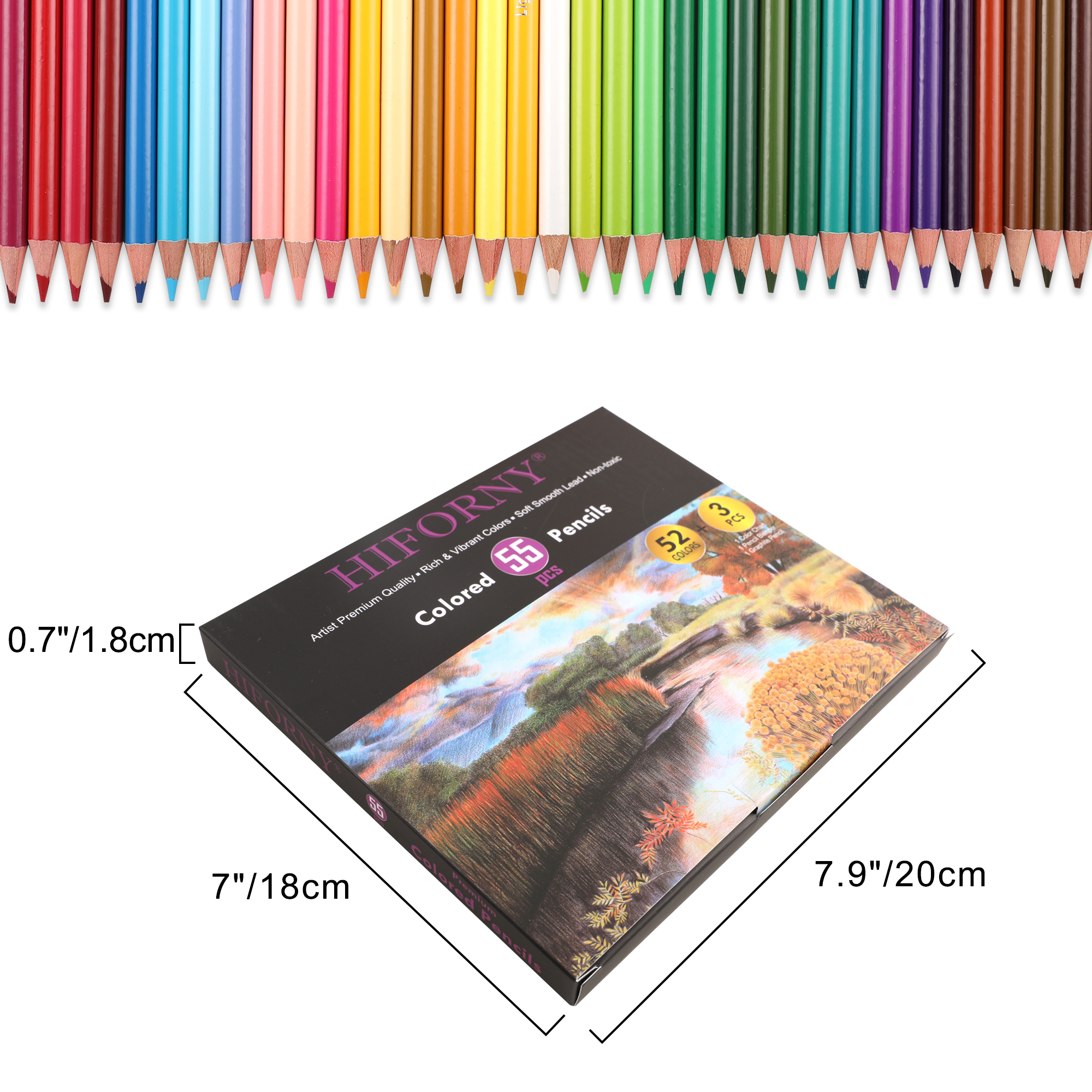 HIFORNY 55-Piece Colored Pencil Set for Artists photo 5