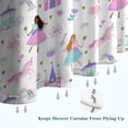 thumbnail image 6 of Princess Castle & Unicorn Pattern Shower Curtain 36"x72" ,Bathroom Decorative Shower Curtains Set with 12 Hooks,Modern Waterproof Washable Shower Curtain, 6 of 6